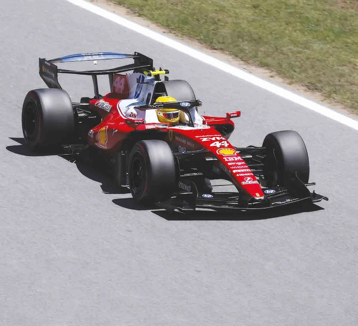 Monoplaza Ferrari de Fórmula 1 en pista